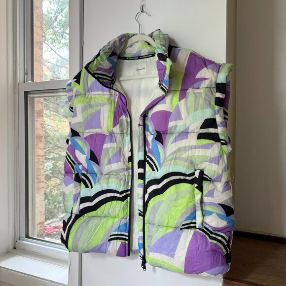 New Free People In A Bubble Printed Puffer Vest Geometric FP Movement Small - Picture 3 of 9